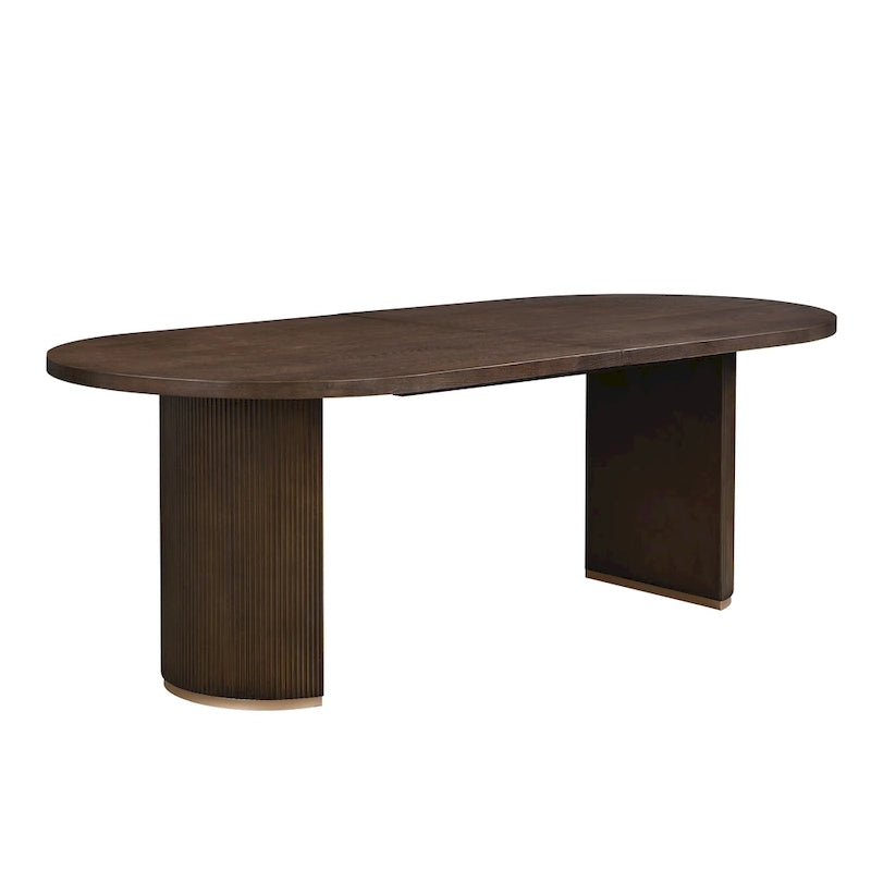 Table à manger ovale en bois de style moderne