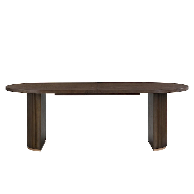 Table à manger ovale en bois de style moderne