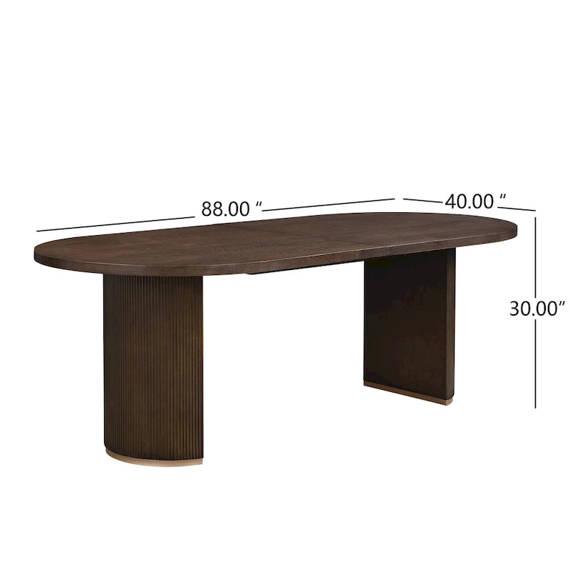 Table à manger ovale en bois de style moderne