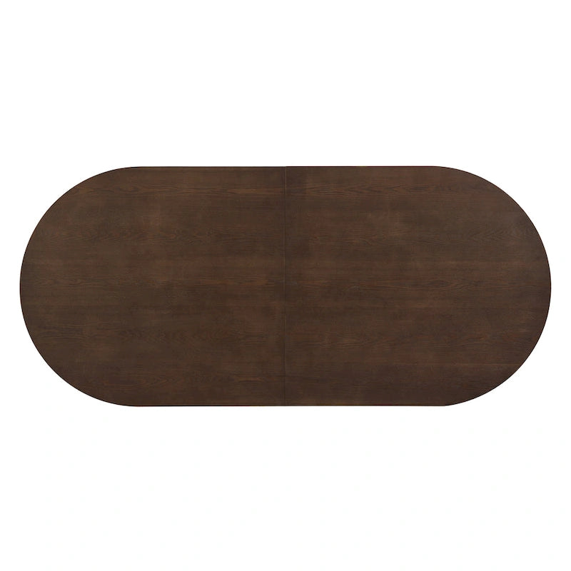 Table à manger ovale en bois de style moderne