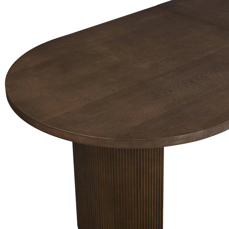 Table à manger ovale en bois de style moderne