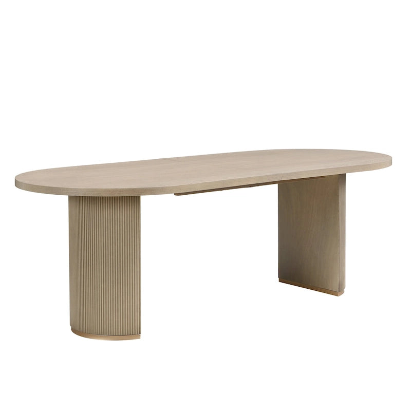 Table à manger ovale en bois de style moderne