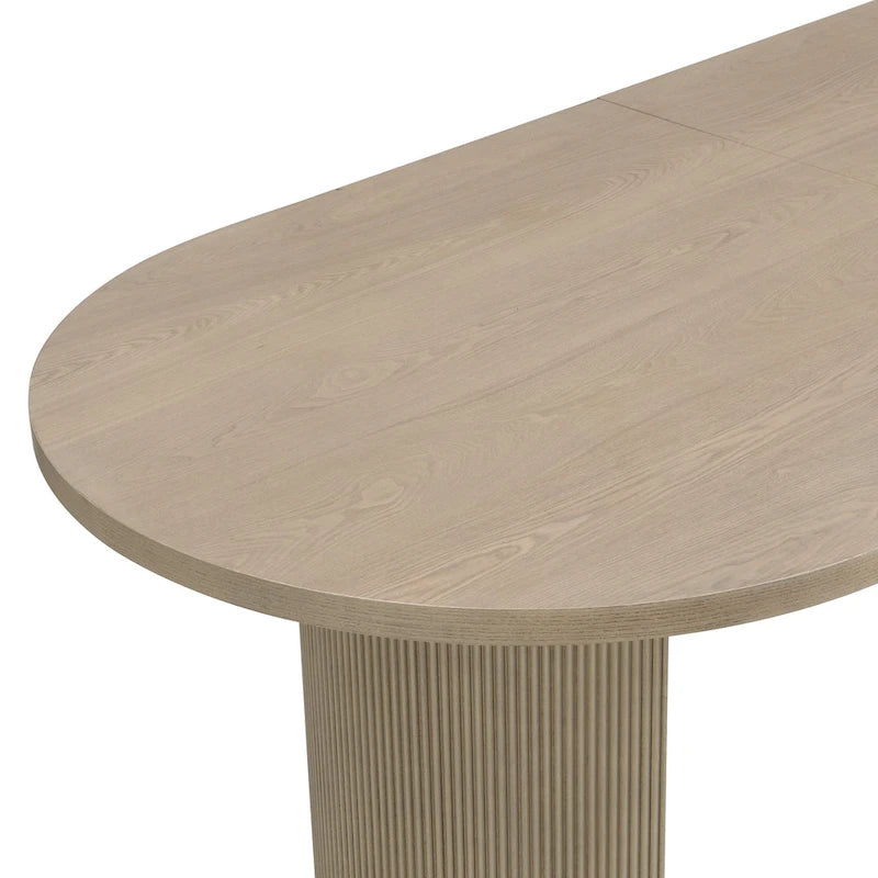 Table à manger ovale en bois de style moderne