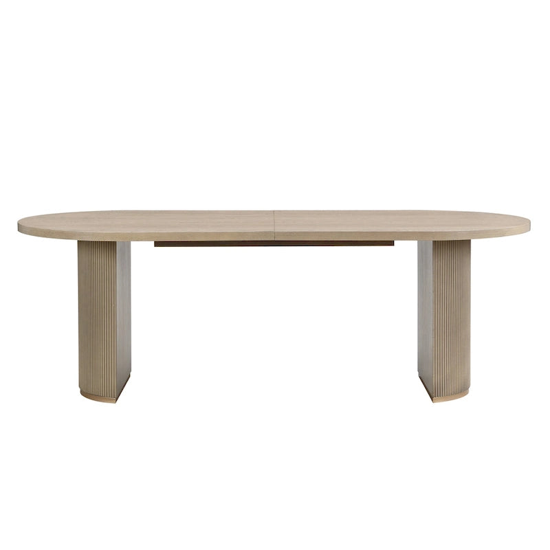 Table à manger ovale en bois de style moderne