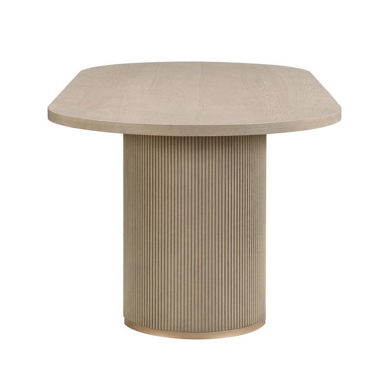 Table à manger ovale en bois de style moderne