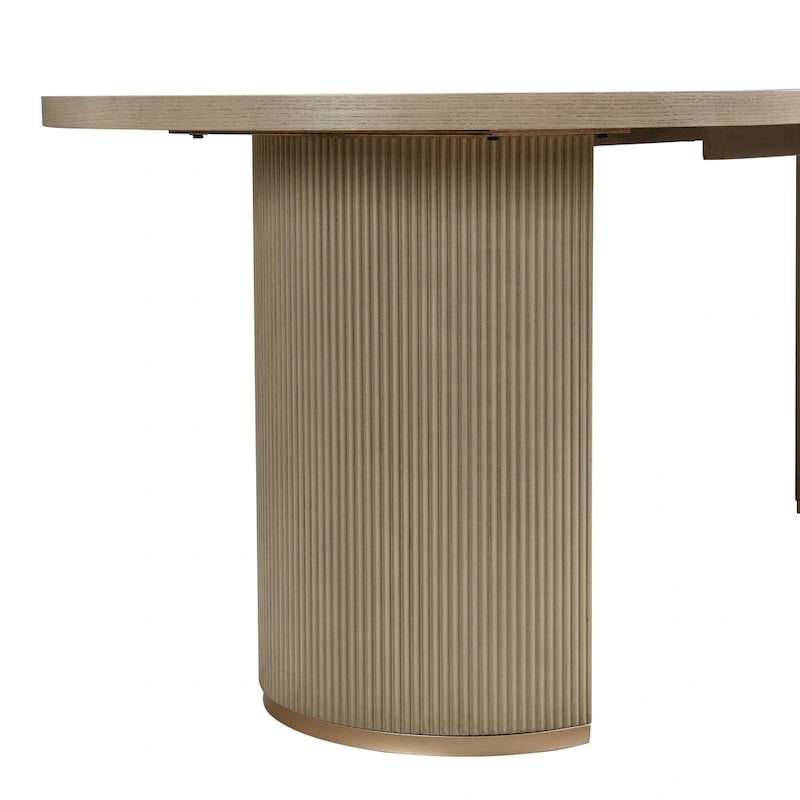 Table à manger ovale en bois de style moderne