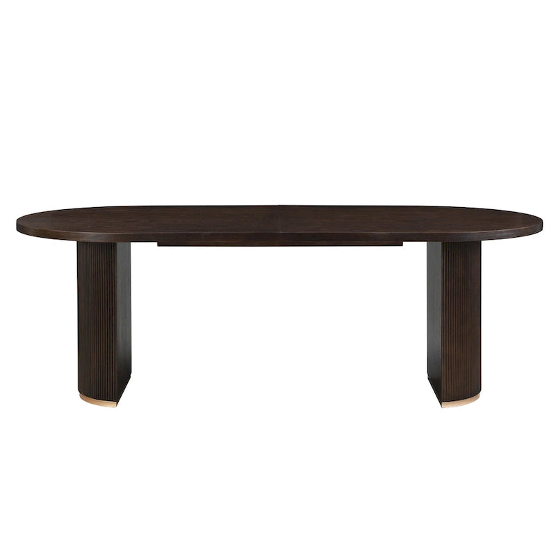 Table à manger ovale en bois de style moderne