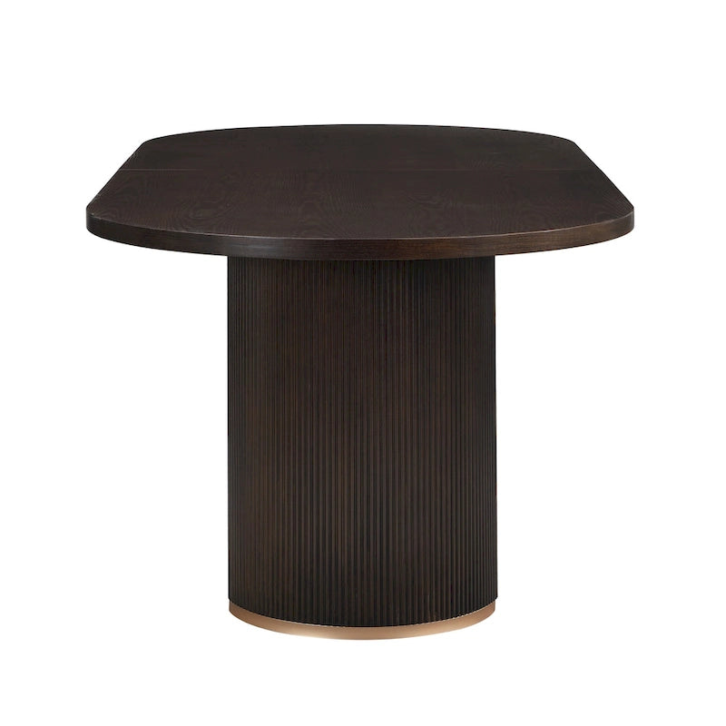 Table à manger ovale en bois de style moderne