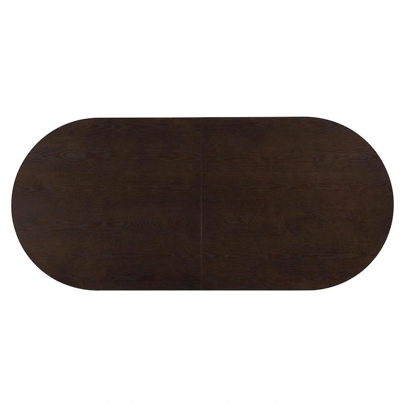 Table à manger ovale en bois de style moderne