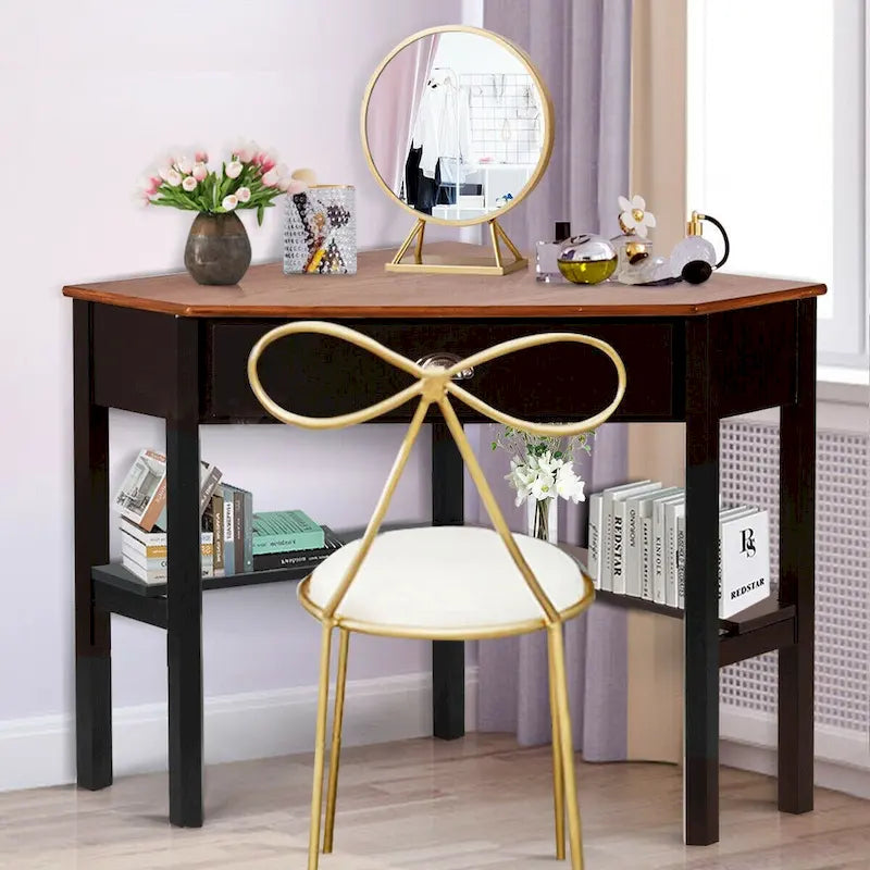 Bureau d'angle informatique Table d'écriture pour ordinateur portable avec tiroir