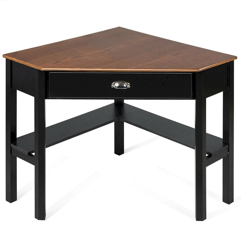 Bureau d'angle informatique Table d'écriture pour ordinateur portable avec tiroir