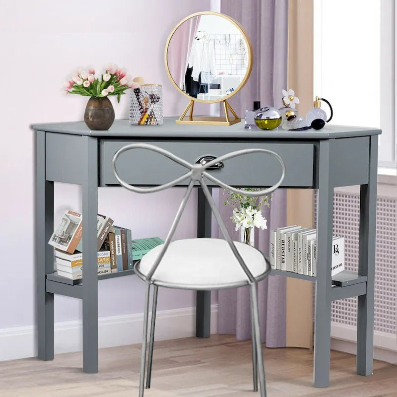 Bureau d'angle informatique Table d'écriture pour ordinateur portable avec tiroir