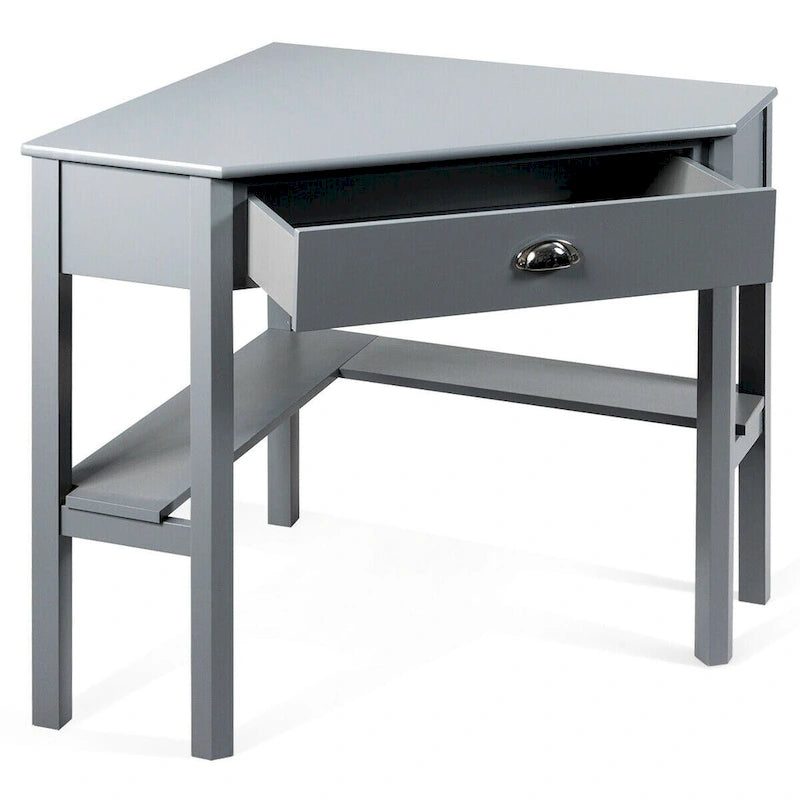 Bureau d'angle informatique Table d'écriture pour ordinateur portable avec tiroir