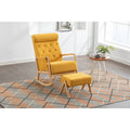 Fauteuil à bascule avec pouf pour salon