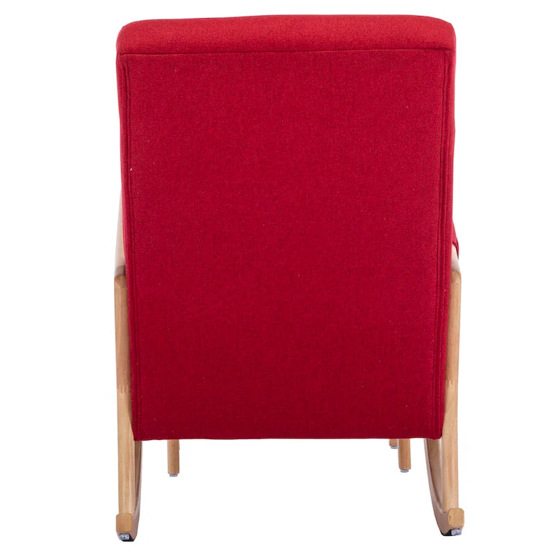 Fauteuil à bascule avec pouf pour salon
