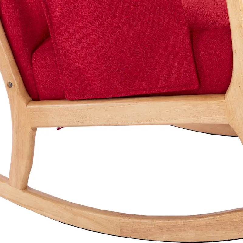 Fauteuil à bascule avec pouf pour salon