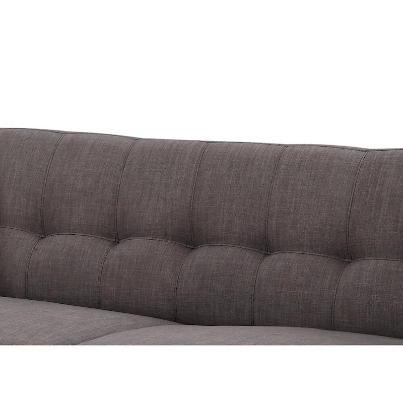 Canapé gris anthracite moderne du milieu du siècle