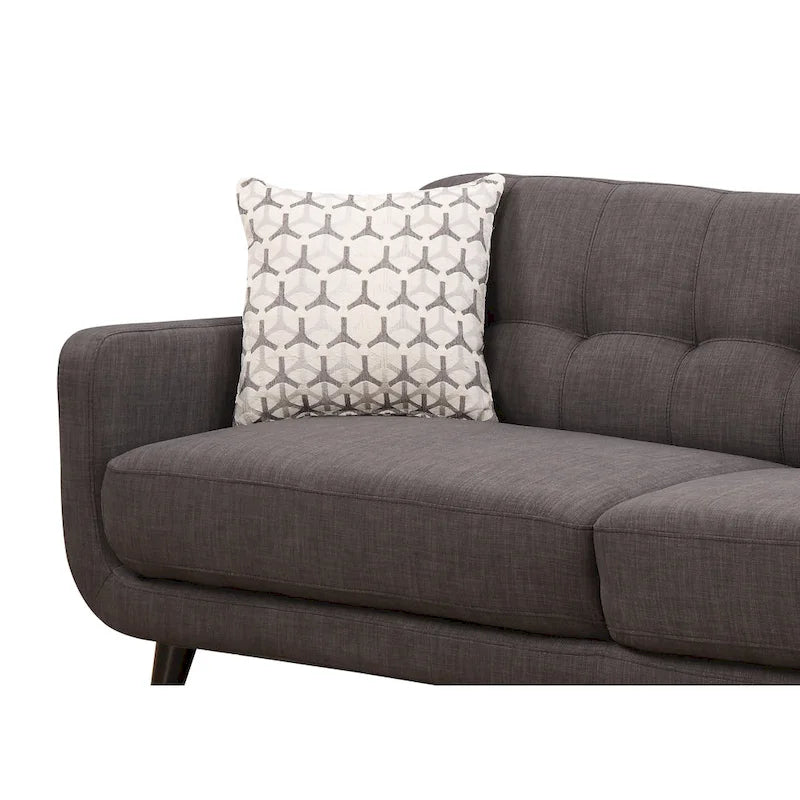 Canapé gris anthracite moderne du milieu du siècle