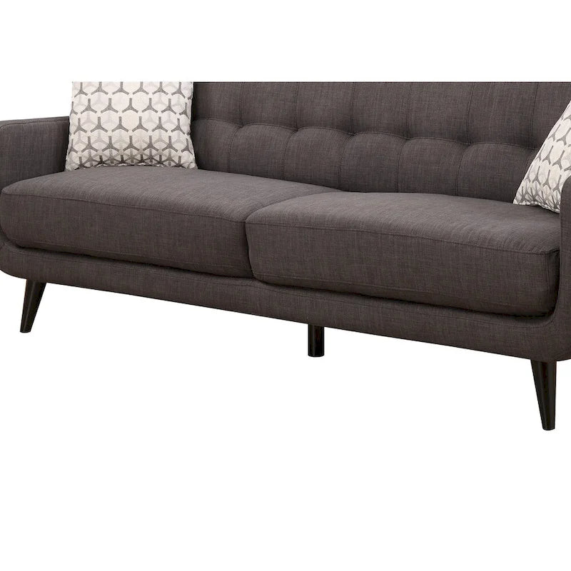 Canapé gris anthracite moderne du milieu du siècle