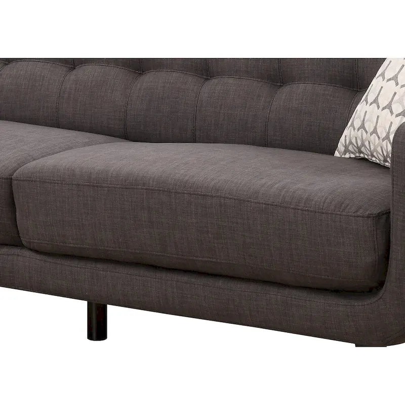 Canapé gris anthracite moderne du milieu du siècle