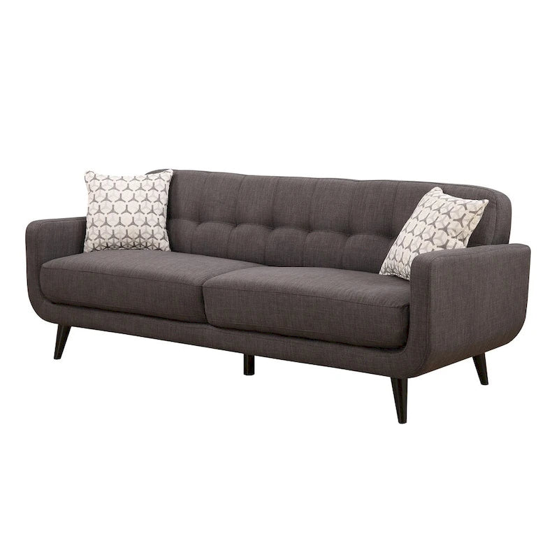 Canapé gris anthracite moderne du milieu du siècle