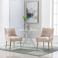 Lot de 2 chaises de salle à manger d'appoint en velours du milieu du siècle avec poignée arrière