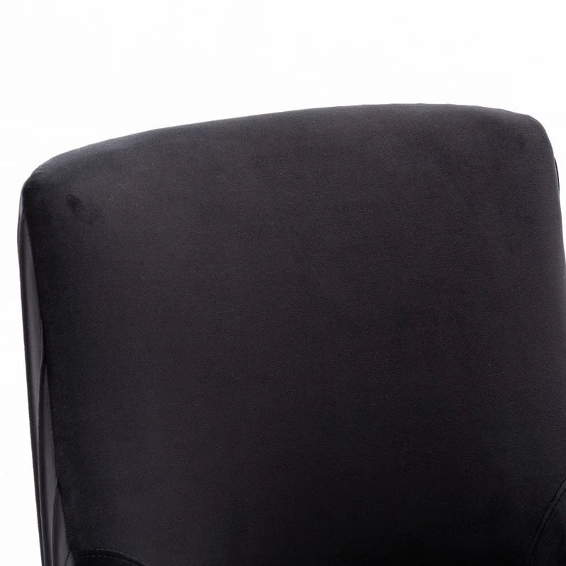 Lot de 2 chaises de salle à manger d'appoint en velours du milieu du siècle avec poignée arrière