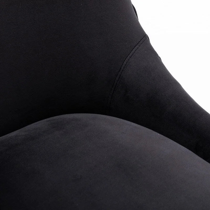 Lot de 2 chaises de salle à manger d'appoint en velours du milieu du siècle avec poignée arrière