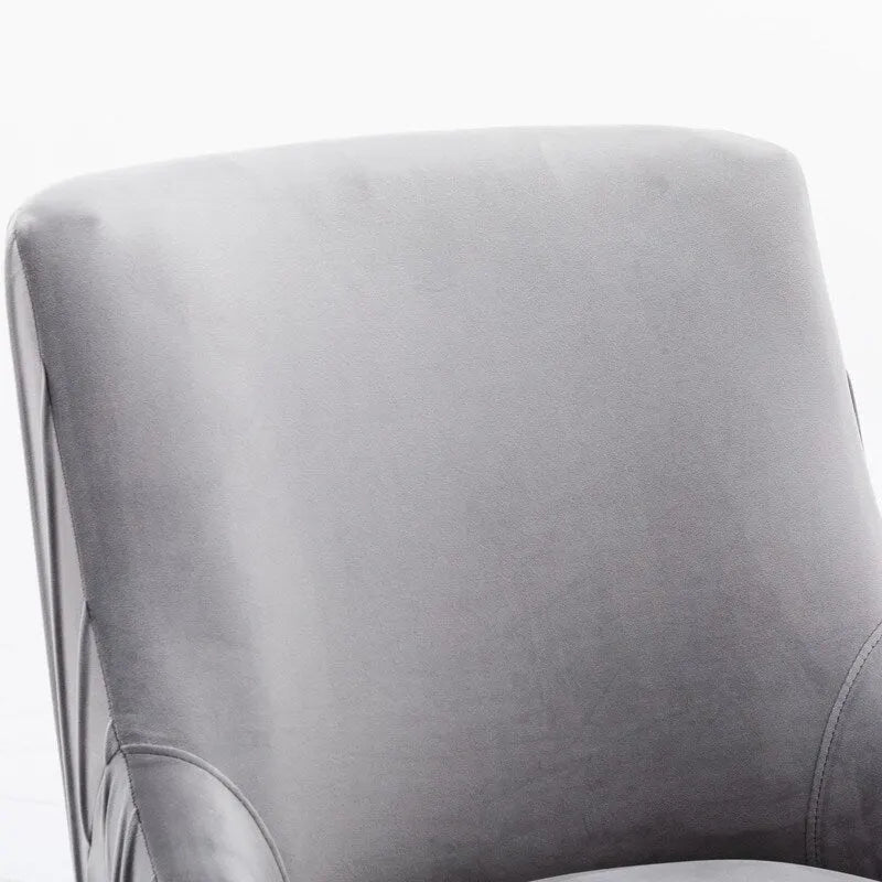 Lot de 2 chaises de salle à manger d'appoint en velours du milieu du siècle avec poignée arrière