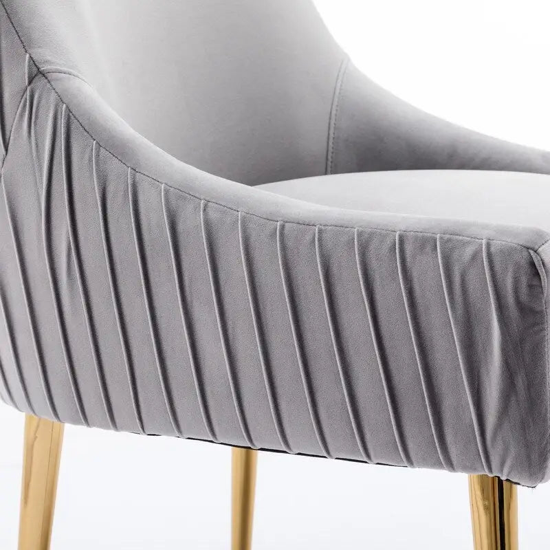Lot de 2 chaises de salle à manger d'appoint en velours du milieu du siècle avec poignée arrière