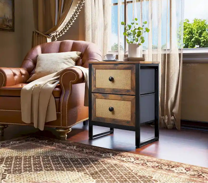 Commode en rotin Unité de rangement de placard pour chambre à coucher