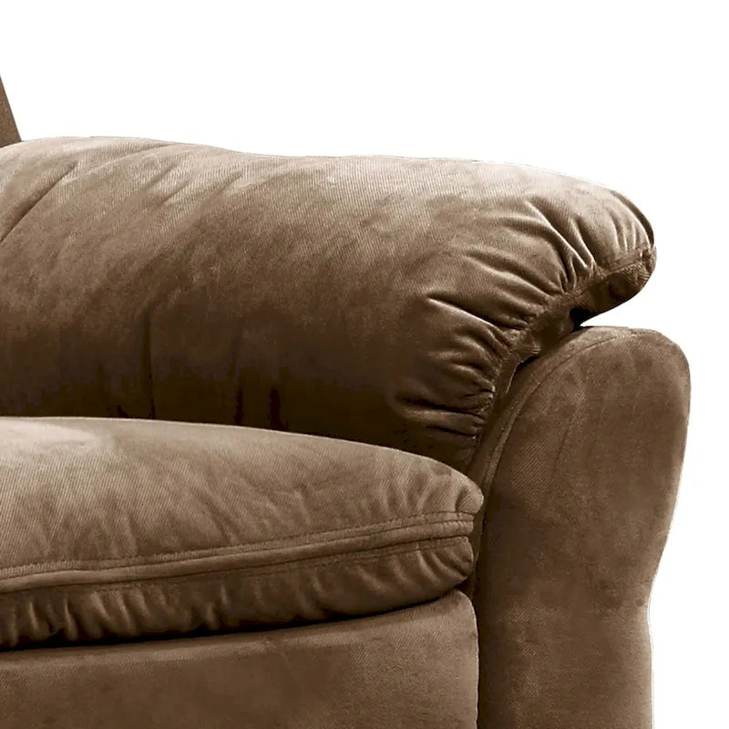 Fauteuil inclinable massant électrique transitoire en tissu marron