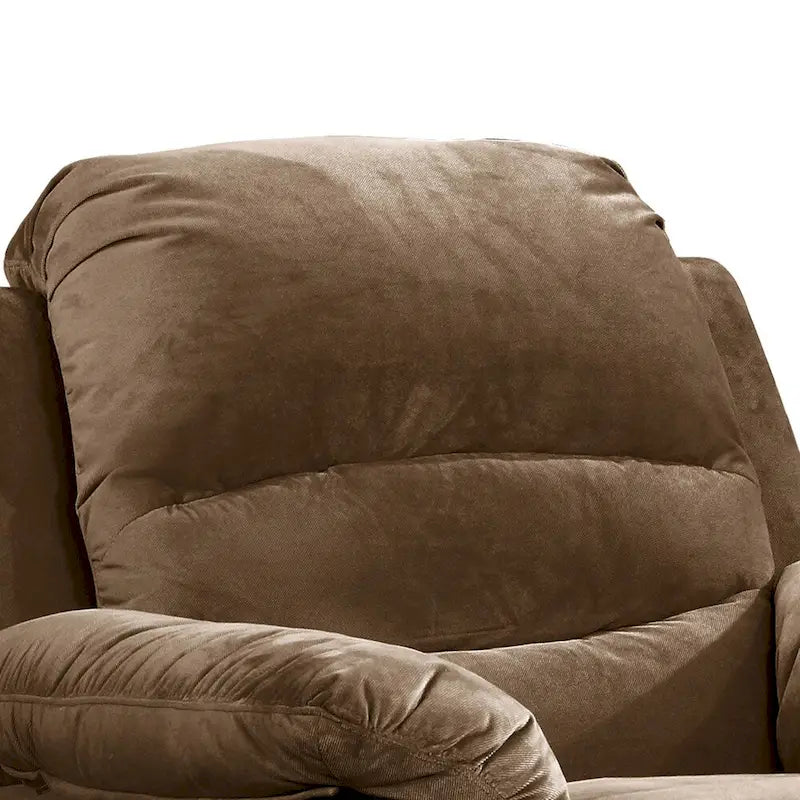 Fauteuil inclinable massant électrique transitoire en tissu marron