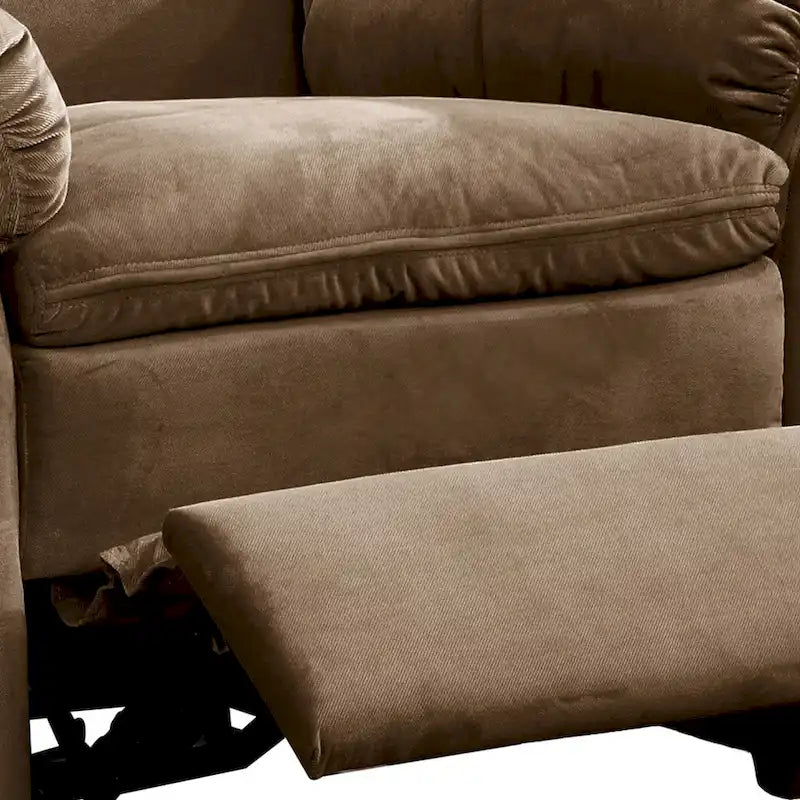 Fauteuil inclinable massant électrique transitoire en tissu marron