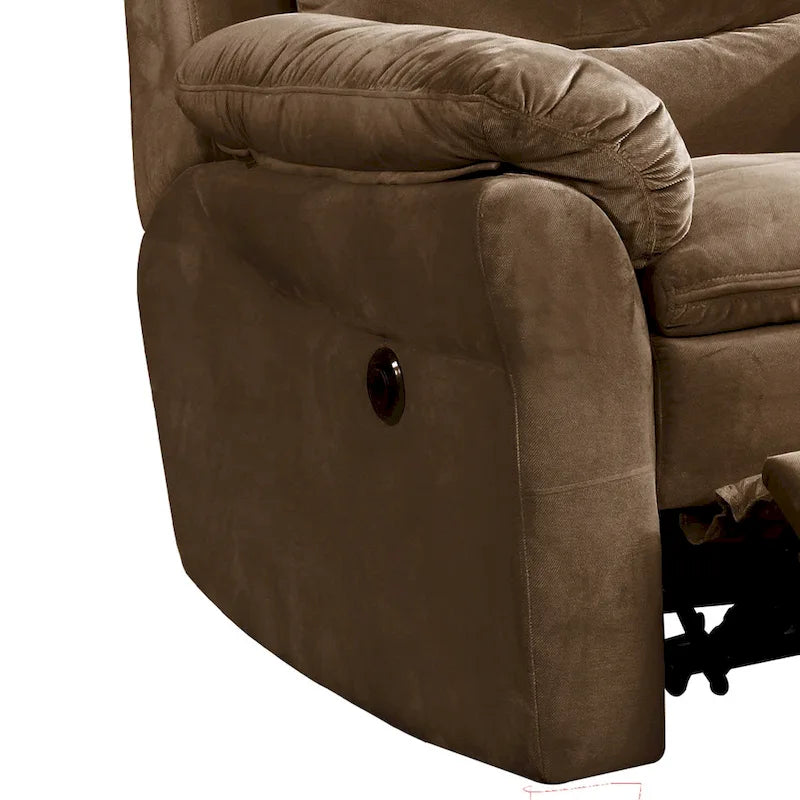 Fauteuil inclinable massant électrique transitoire en tissu marron