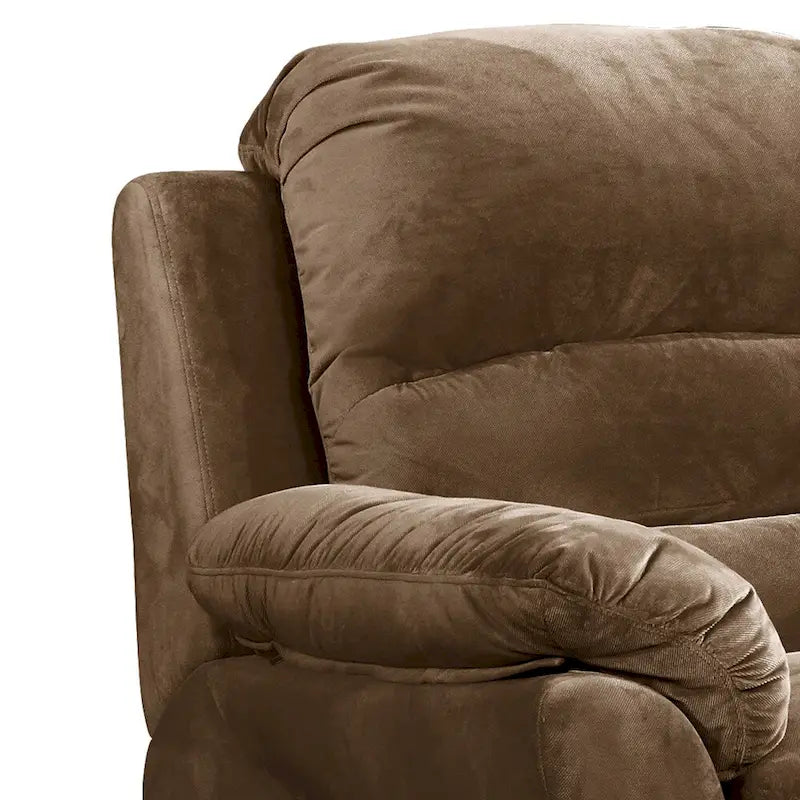 Fauteuil inclinable massant électrique transitoire en tissu marron