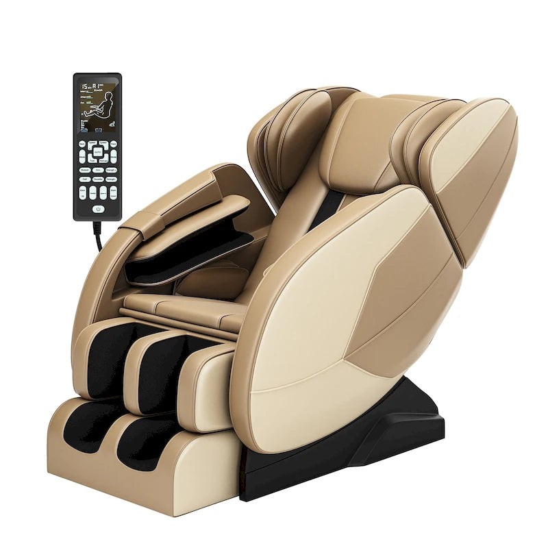 Fauteuil de massage corporel chauffant avec mode zéro gravité et lecteur de musique Bluetooth