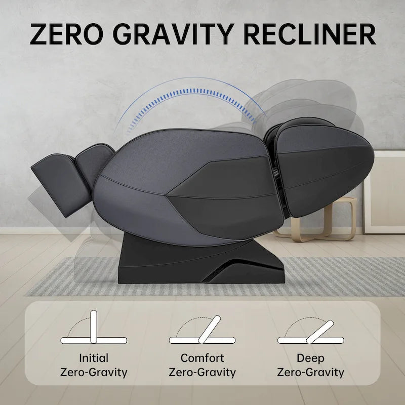 Fauteuil de massage corporel chauffant avec mode zéro gravité et lecteur de musique Bluetooth