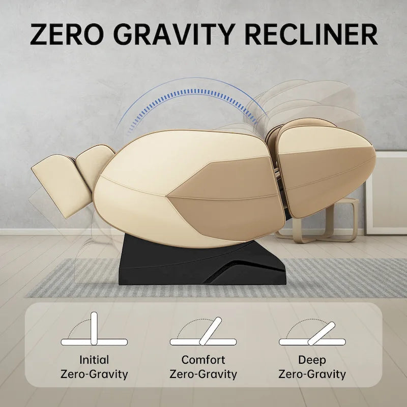 Fauteuil de massage corporel chauffant avec mode zéro gravité et lecteur de musique Bluetooth