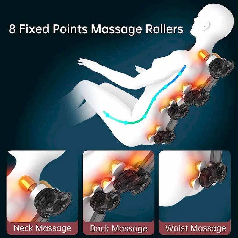 Fauteuil de massage corporel chauffant avec mode zéro gravité et lecteur de musique Bluetooth