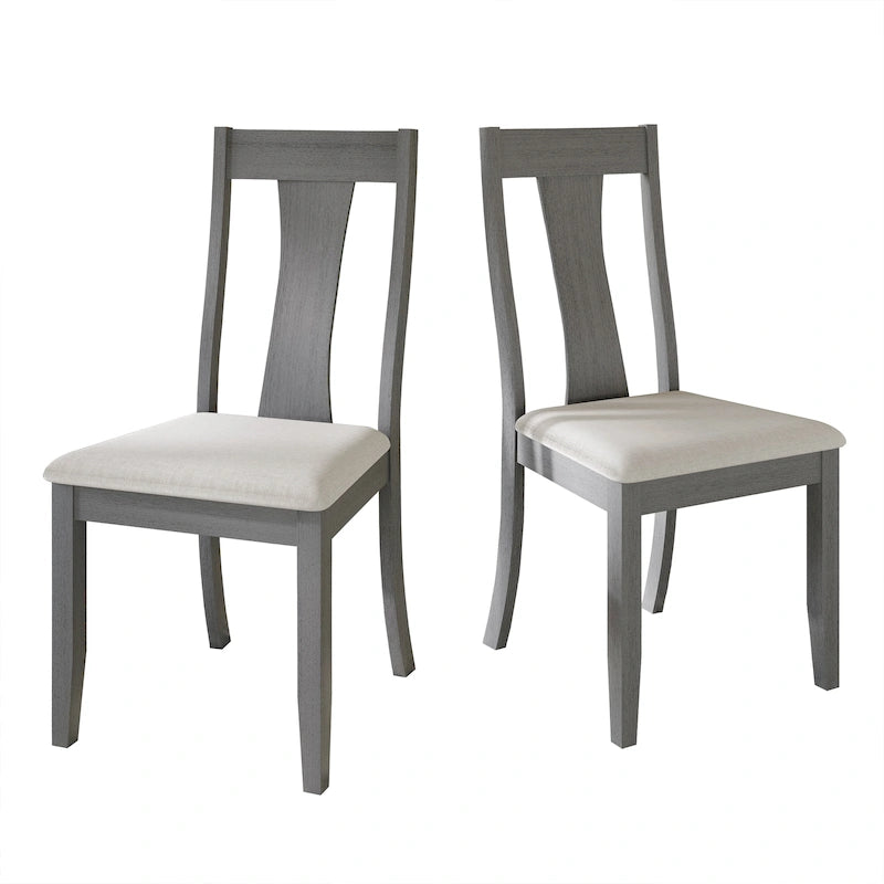 Chaises de salle à manger en bois de style vintage (lot de 2) - S.O.