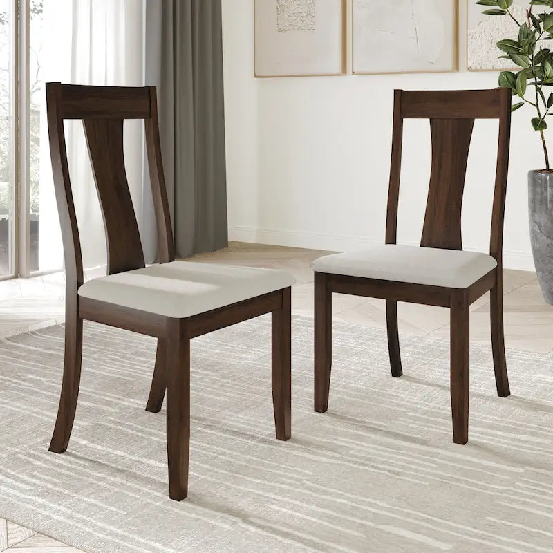 Chaises de salle à manger en bois de style vintage (lot de 2) - S.O.