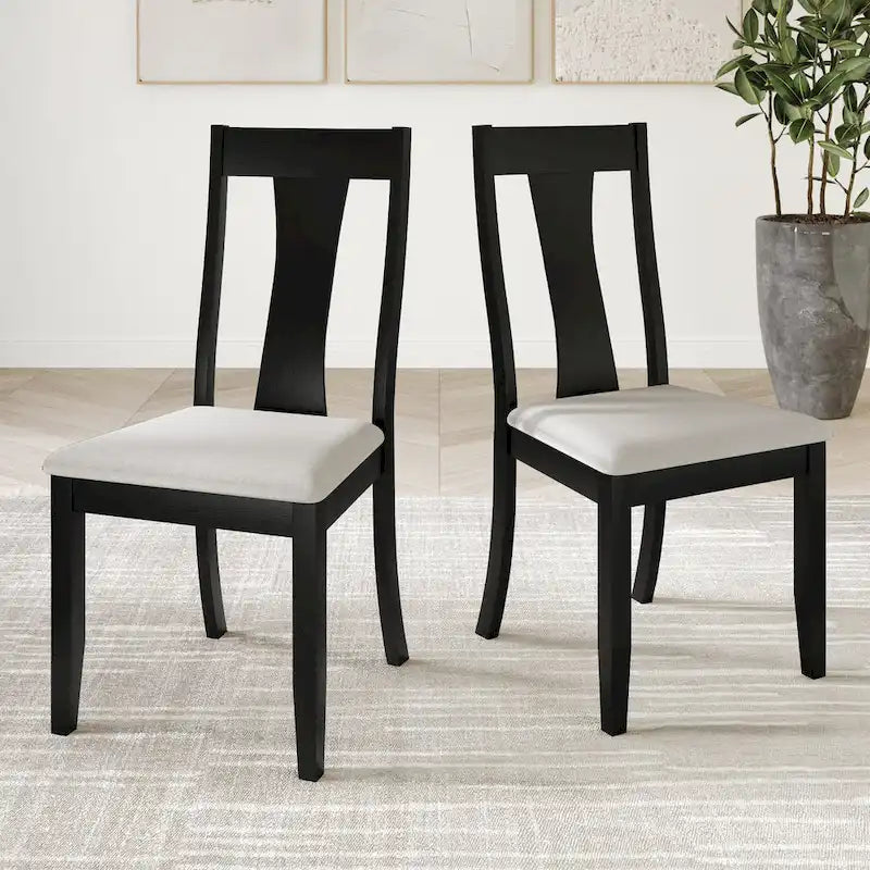 Chaises de salle à manger en bois de style vintage (lot de 2) - S.O.