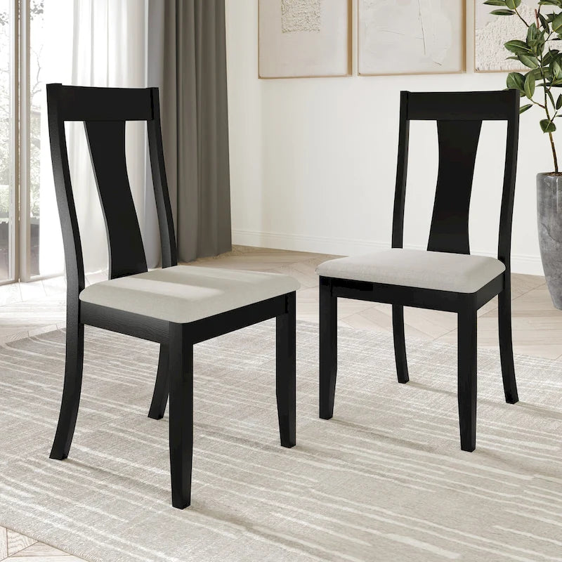 Chaises de salle à manger en bois de style vintage (lot de 2) - S.O.