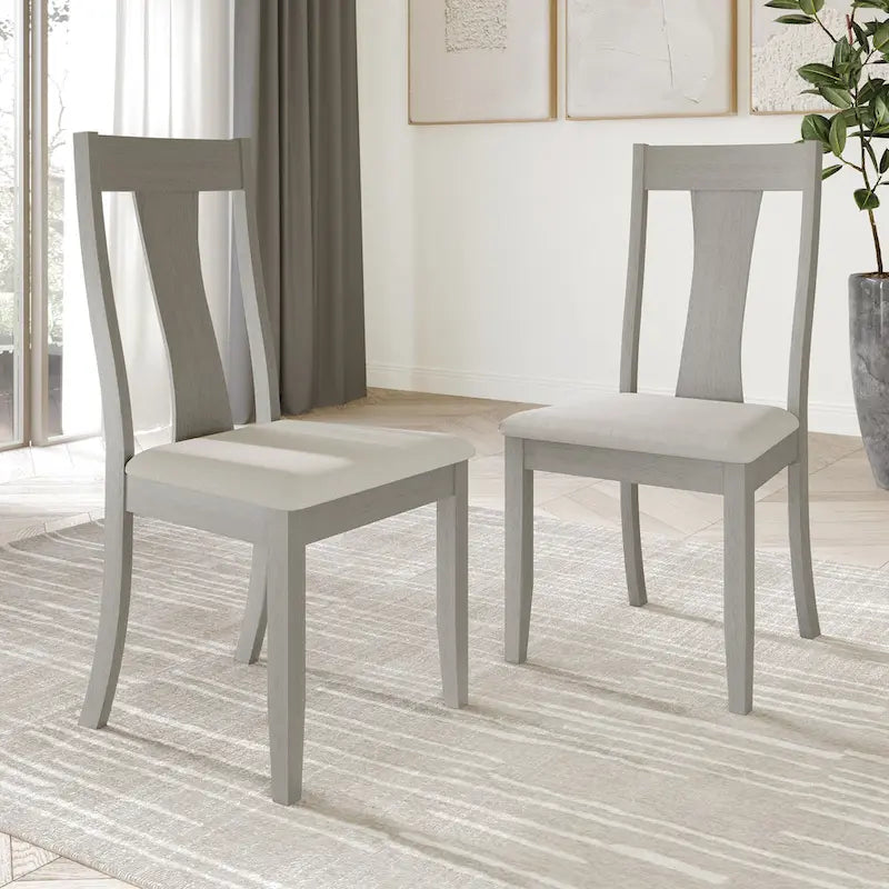 Chaises de salle à manger en bois de style vintage (lot de 2) - S.O.