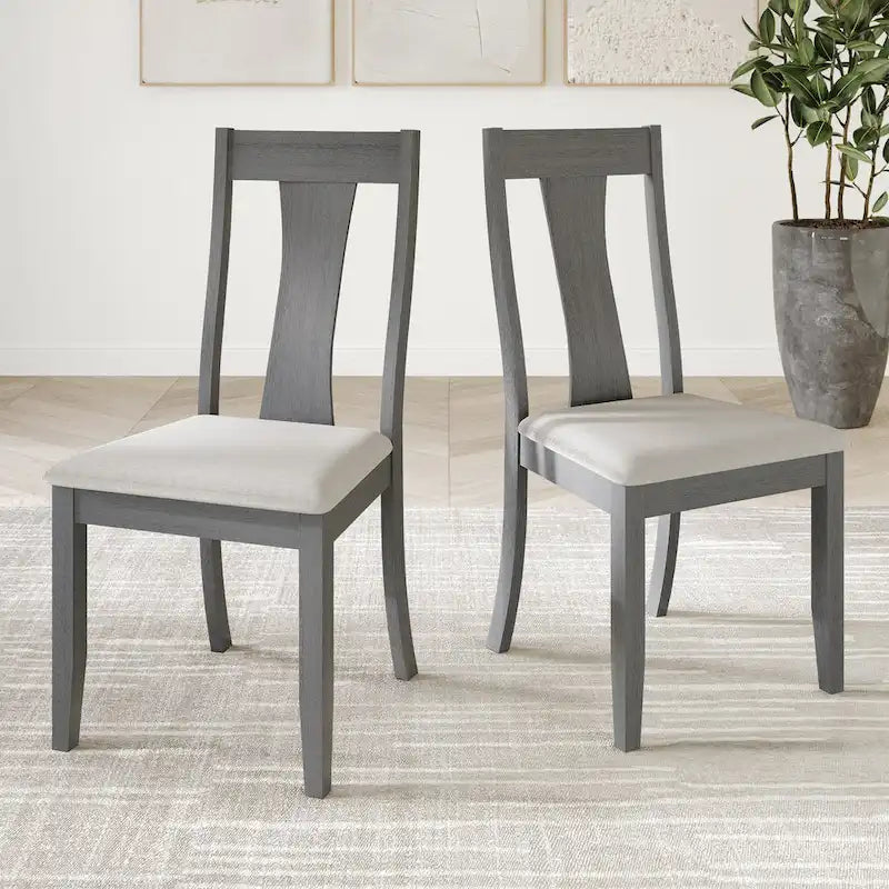 Chaises de salle à manger en bois de style vintage (lot de 2) - S.O.