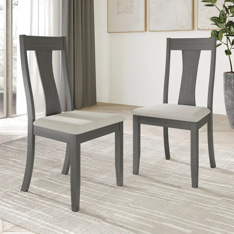 Chaises de salle à manger en bois de style vintage (lot de 2) - S.O.