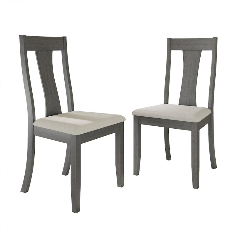 Chaises de salle à manger en bois de style vintage (lot de 2) - S.O.