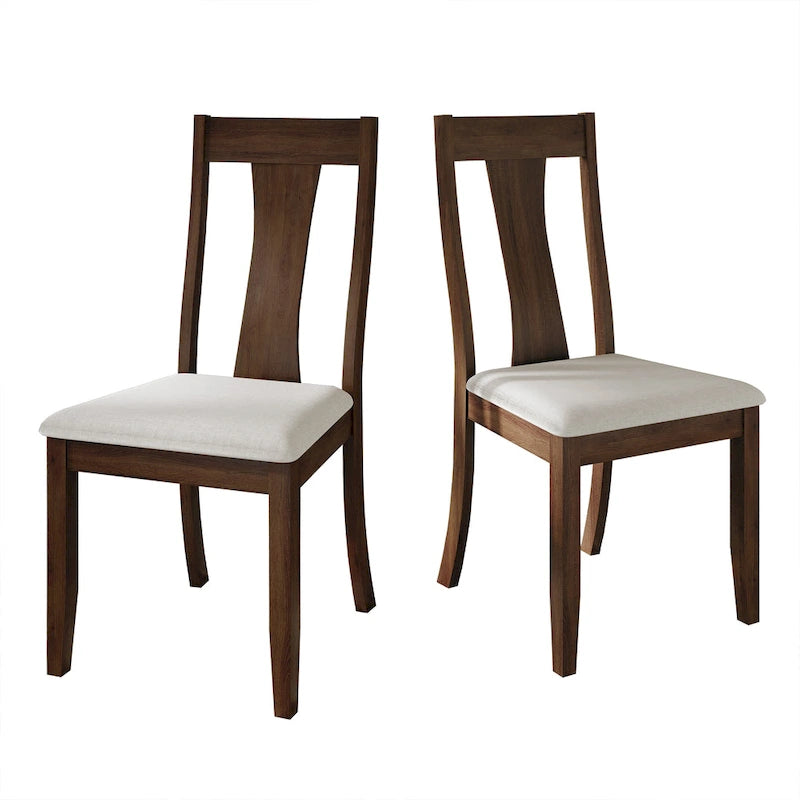 Chaises de salle à manger en bois de style vintage (lot de 2) - S.O.
