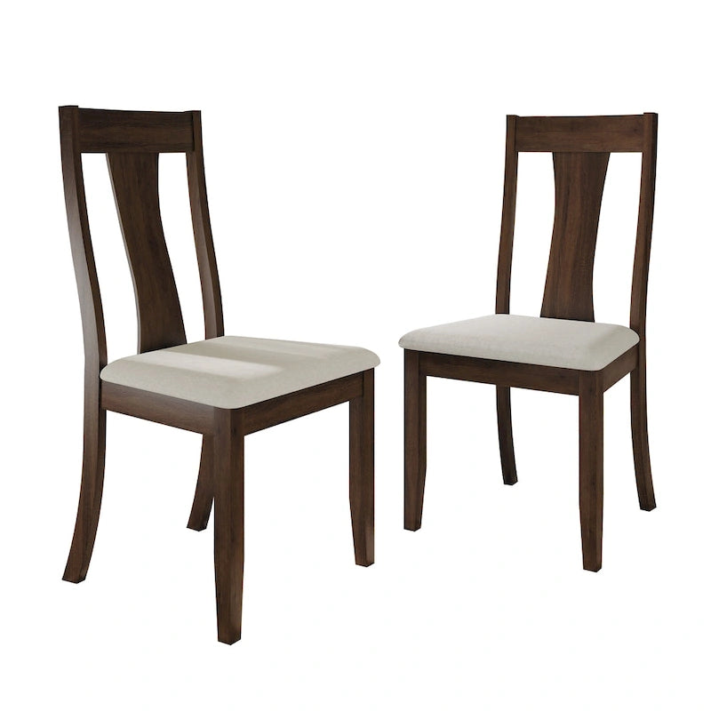 Chaises de salle à manger en bois de style vintage (lot de 2) - S.O.